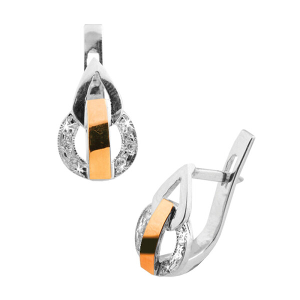 

Серебряное кольцо GS с золотом