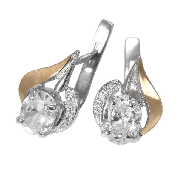 

Серебряные серьги GS с золотом