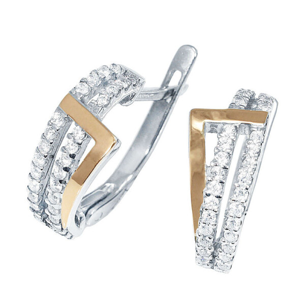 

Серебряные серьги GS с золотом
