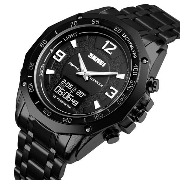 

Skmei Мужские часы Skmei Kompass PRO Black ударостойкие