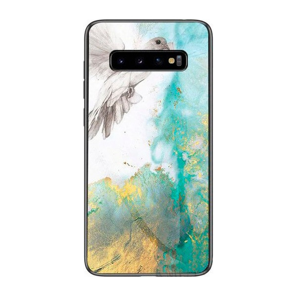 

TPU+Glass Luxury Marble для Samsung Galaxy S10 (Голубь) (708074)