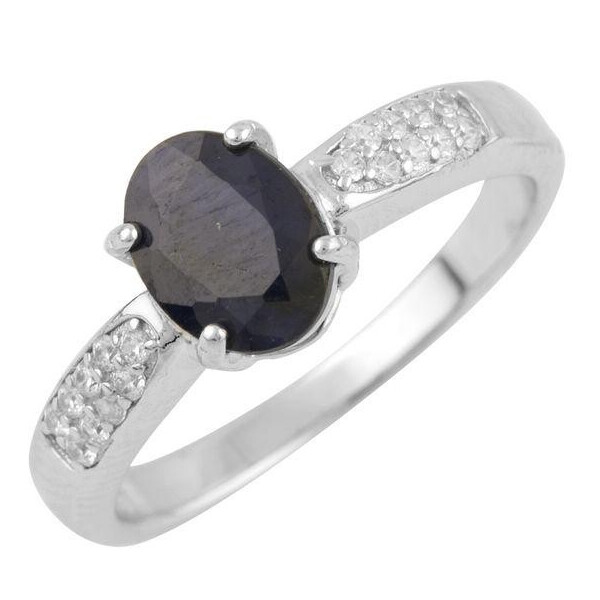 

Серебряное кольцо GS с натуральным сапфиром (0877068) 17 размер