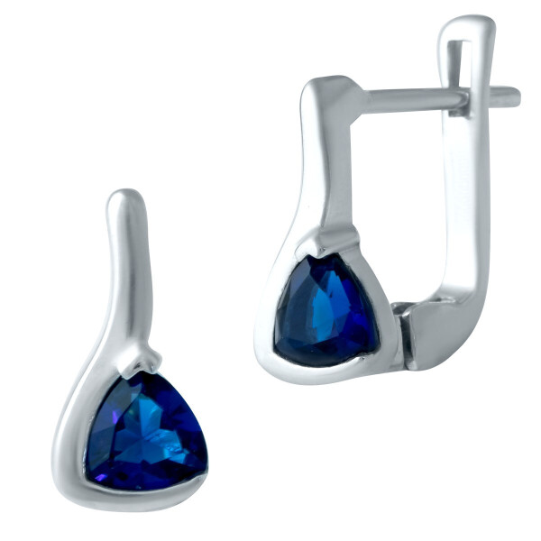 

Серебряные серьги GS с сапфиром nano (1938935)