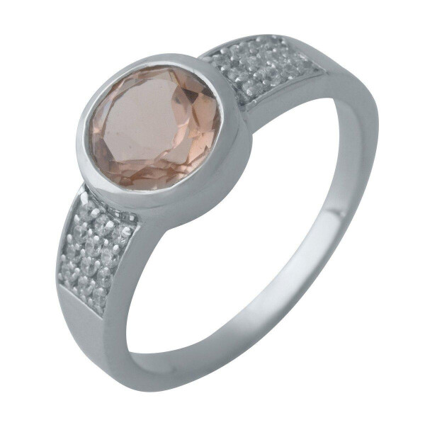 

Серебряное кольцо GS с морганитом nano (2003625) 17 размер