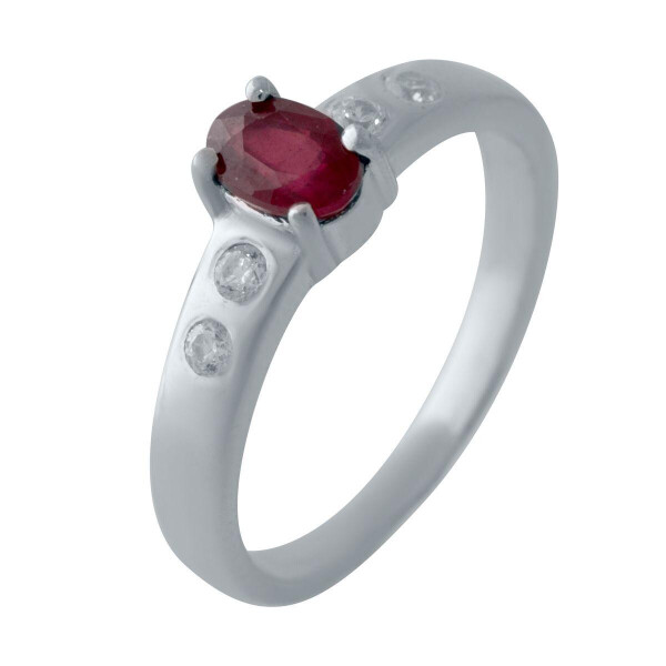 

Серебряное кольцо GS с натуральным рубином (2027966) 18.5 размер