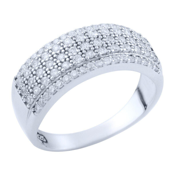 

Серебряное кольцо GS с фианитами (1673638) 17.5 размер