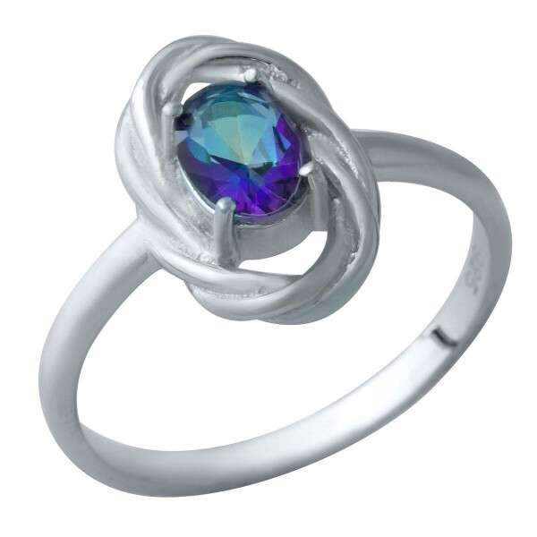 

Серебряное кольцо GS с натуральным мистик топазом (1933879) 18 размер