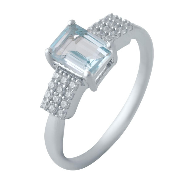 

Серебряное кольцо GS с натуральным топазом (2042693) 17.5 размер