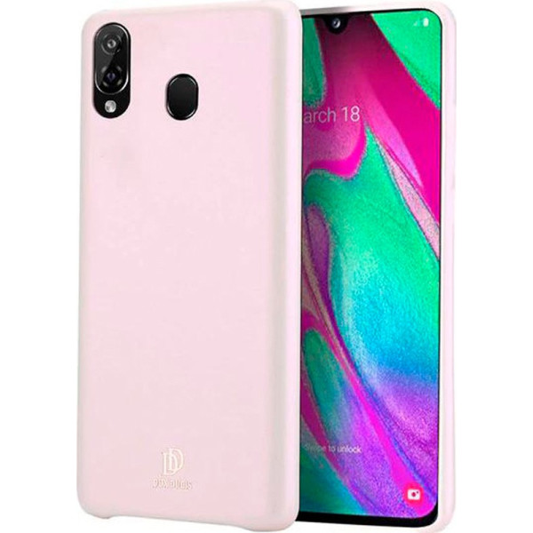 

кожаная накладка Dux Ducis для Samsung Galaxy A40 (A405F) (Розовый) (708785)