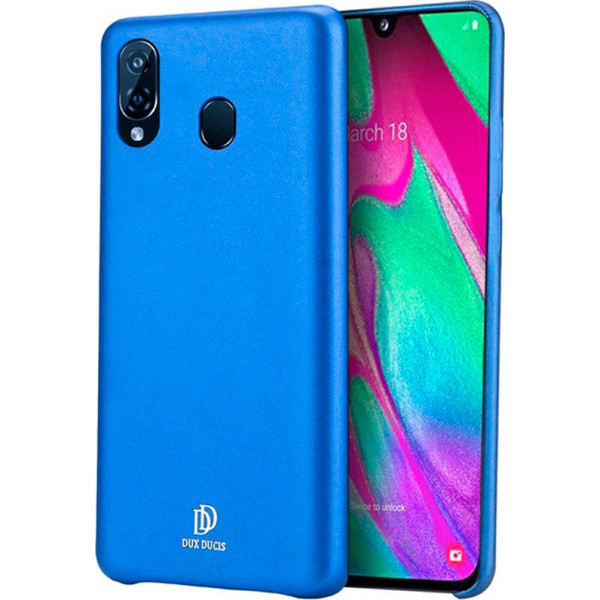 

кожаная накладка Dux Ducis для Samsung Galaxy A40 (A405F) (Синий) (708786)