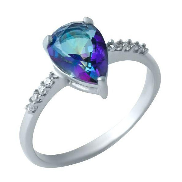 

Серебряное кольцо GS с натуральным мистик топазом (1921395) 17.5 размер 2.01, 17