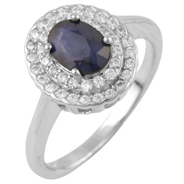 

Серебряное кольцо GS с натуральным сапфиром (0876375) 18 размер