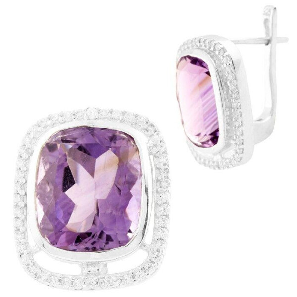 

Серебряные серьги GS с натуральным аметистом (1537565)