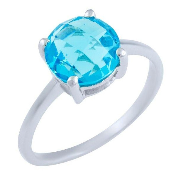 

Серебряное кольцо GS с аквамарином nano (1891360) 18 размер