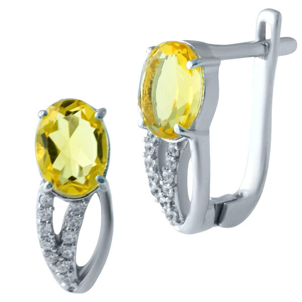 

Серебряные серьги GS с цитрином nano (1917442)