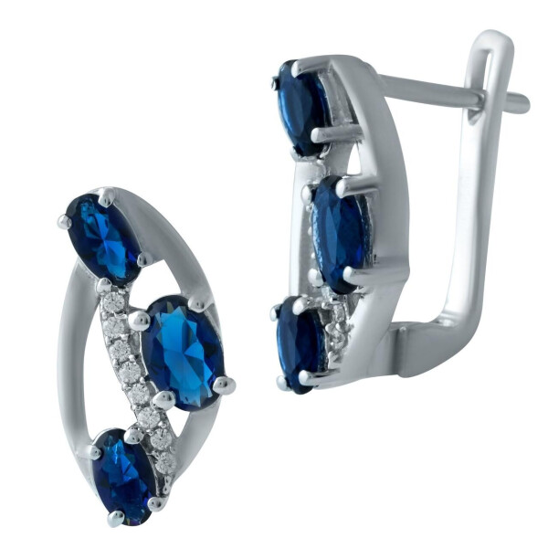

Серебряные серьги GS с сапфиром nano (1931622)