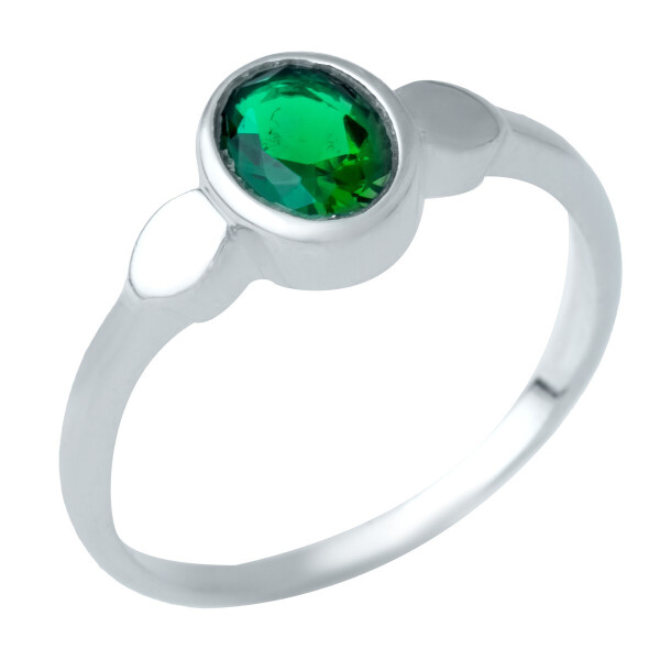 

Серебряное кольцо GS с изумрудом nano (1938126) 18 размер