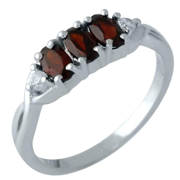

Серебряное кольцо GS с натуральным гранатом (1957974) 17 размер