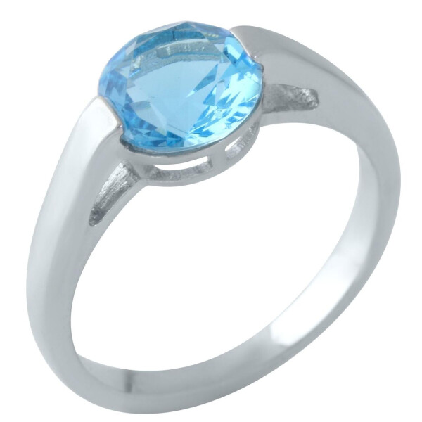 

Серебряное кольцо GS с аквамарином nano (1960196) 18 размер