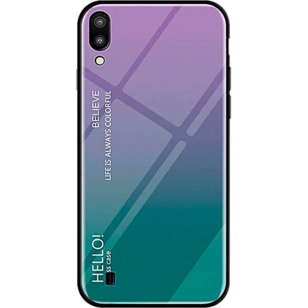

TPU+Glass Gradient HELLO для Samsung Galaxy M10 (Фиолетовый) (708821)