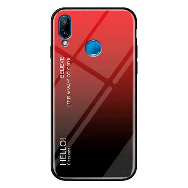 

TPU+Glass Gradient HELLO для Samsung Galaxy M20 (Красный) (708824)