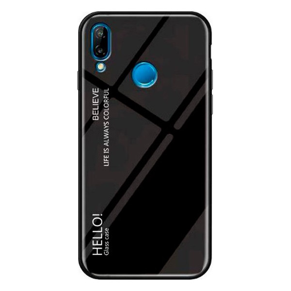 

TPU+Glass Gradient HELLO для Samsung Galaxy M20 (Черный) (708828)