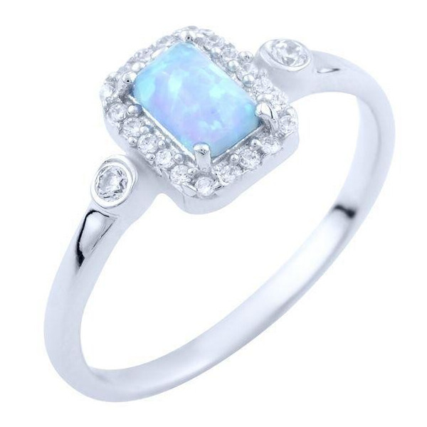 

Серебряное кольцо GS с опалом (1837511) 17 размер