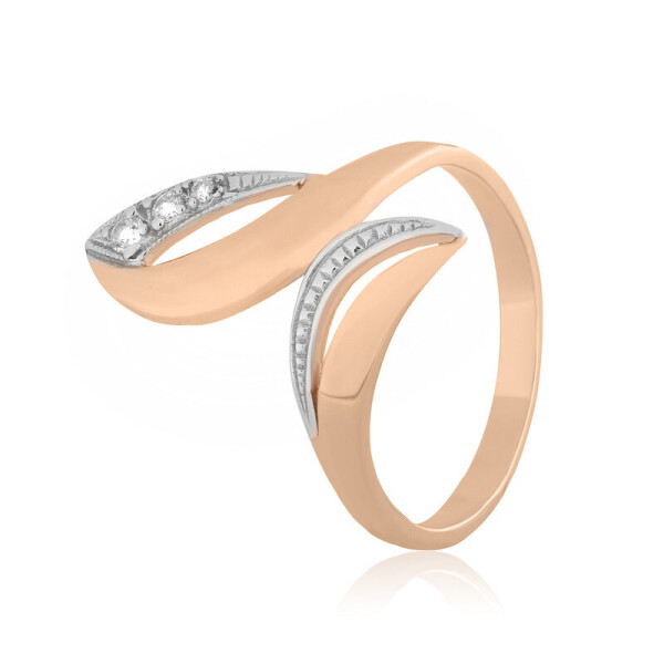 

Серебряное кольцо позолоченное с фианитом К3Ф/109 - 17