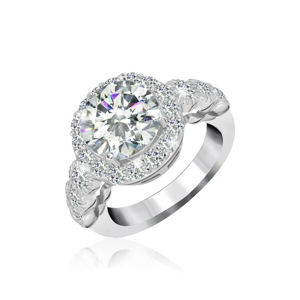 

Серебряное кольцо с фианитом КК2Ф/388 - 19