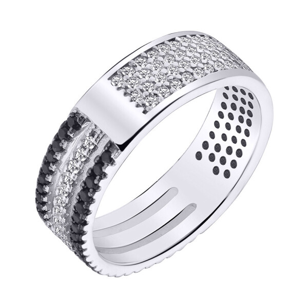 Серебрянное кольцо родированное - КК2ФО/2050-18