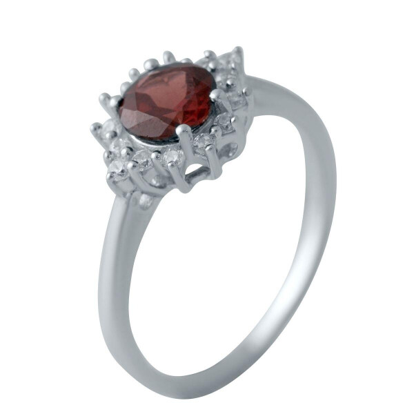 

Серебряное кольцо GS с натуральным гранатом (2035077) 17 размер