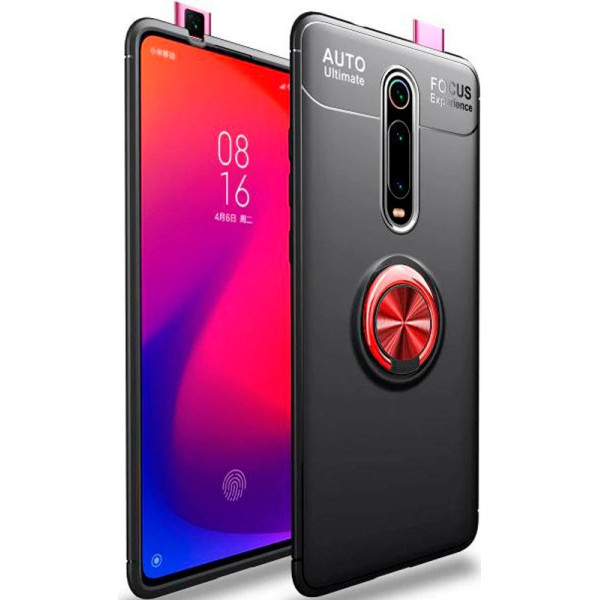 

TPU Deen ColorRing под магнитный держатель для Xiaomi Redmi K20 / K20 Pro / Mi9T / Mi9T Pro (Черный / Красный) (709153)