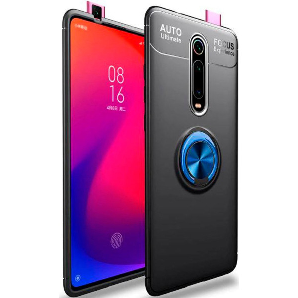 

TPU Deen ColorRing под магнитный держатель для Xiaomi Redmi K20 / K20 Pro / Mi9T / Mi9T Pro (Черный / Синий) (709154)
