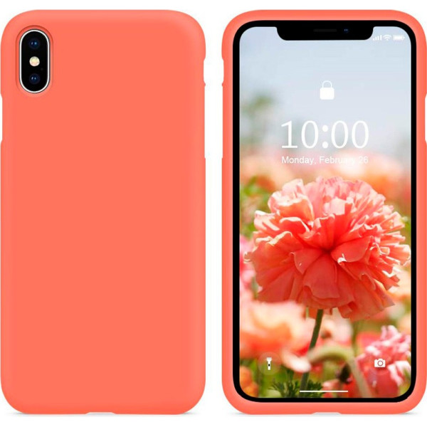 

Slim Silicone case full protective для Apple iPhone X / XS (5.8") (Оранжевый / Orange) (713169)