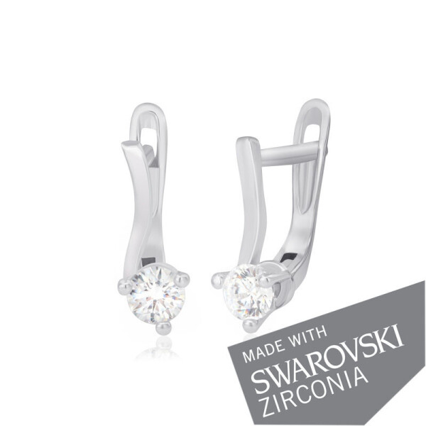 

Серебряные серьги с цирконием SWAROWSKI ZIRCONIA С2С/091А