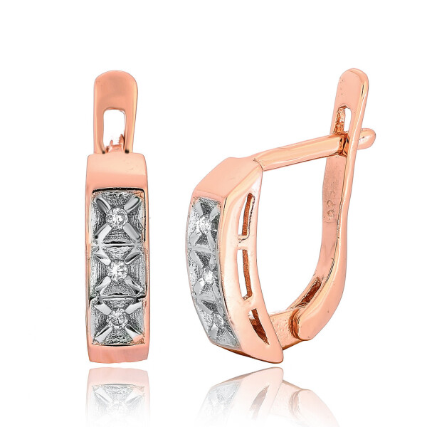 

Серебряные серьги позолоченные с фианитом С32Ф/191 GS