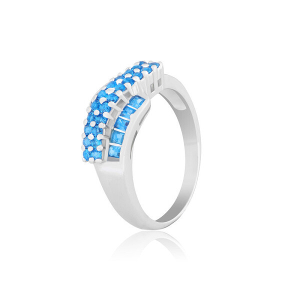 Серебряное кольцо с фианитом GS К2ФЛТ/342 - 17,4