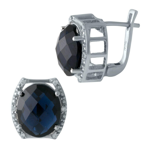 

Серебряные серьги GS с сапфиром nano (2000969)