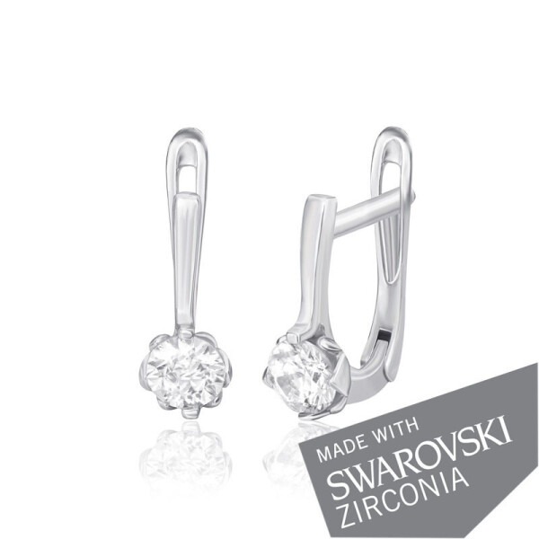 

Серебряные серьги с цирконием SWAROWSKI ZIRCONIA С2С/212