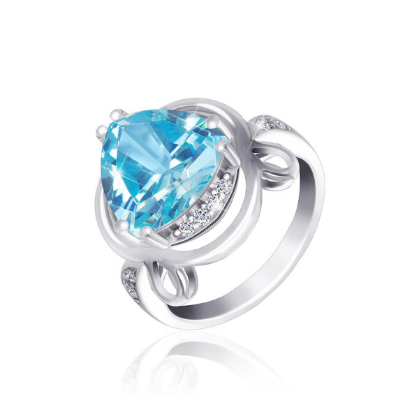 

Серебряное кольцо с фианитом GS КК2ФТ/379 - 18,4