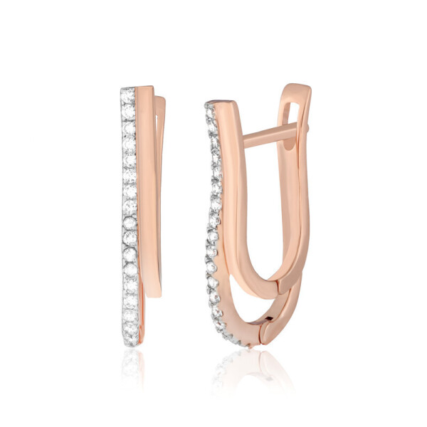 

Серебряные серьги позолоченные с фианитом С3Ф/171 GS