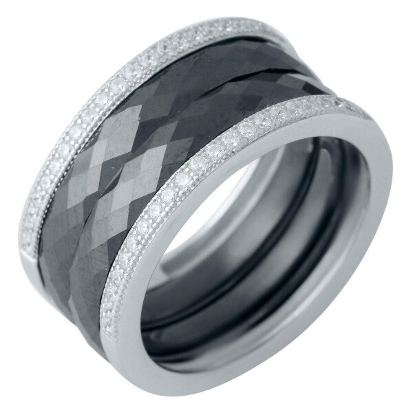 

Серебряное кольцо GS с керамикой (1978078) 17.5 размер 6.85, 17