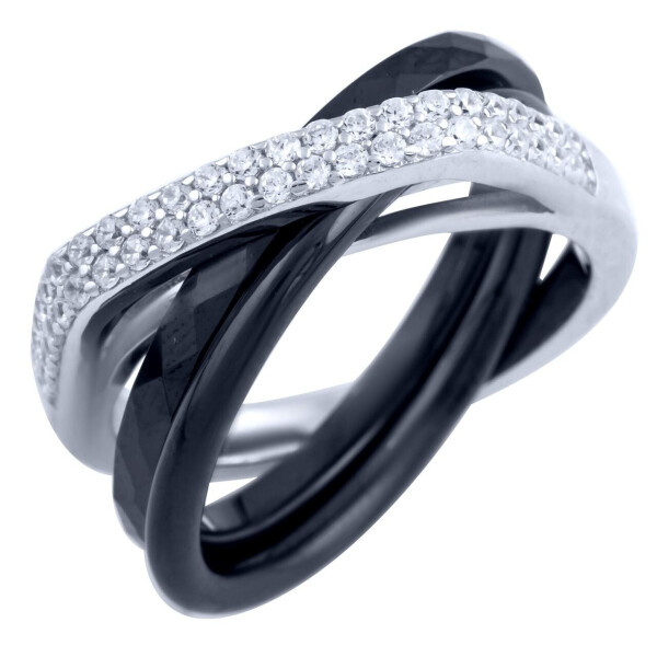 

Серебряное кольцо GS с керамикой (1903988) 16.5 размер
