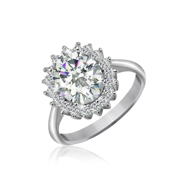 

Серебряное кольцо с фианитом GS КК2Ф/396 - 17,4