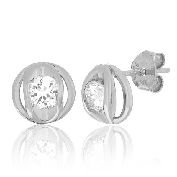 

Серебряные серьги с фианитом СК2Ф/413