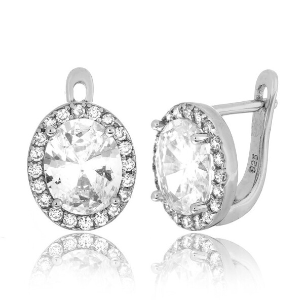 

Серебряные серьги с фианитом СК2Ф/410