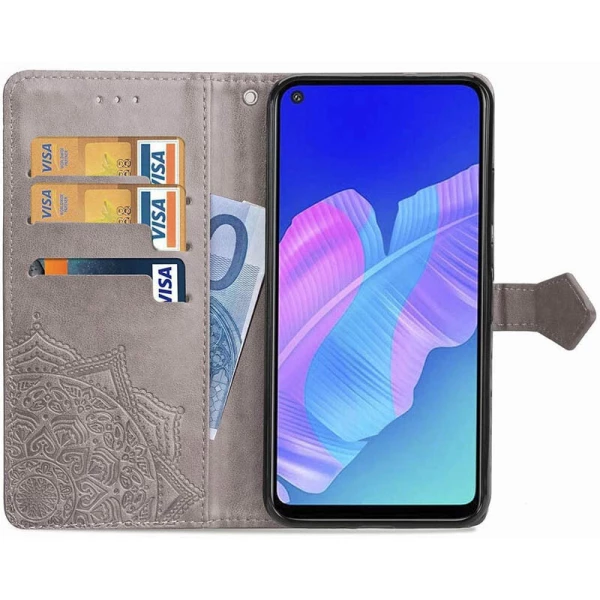 

Кожаный чехол (книжка) Art Case с визитницей для Xiaomi Redmi 9 Серый