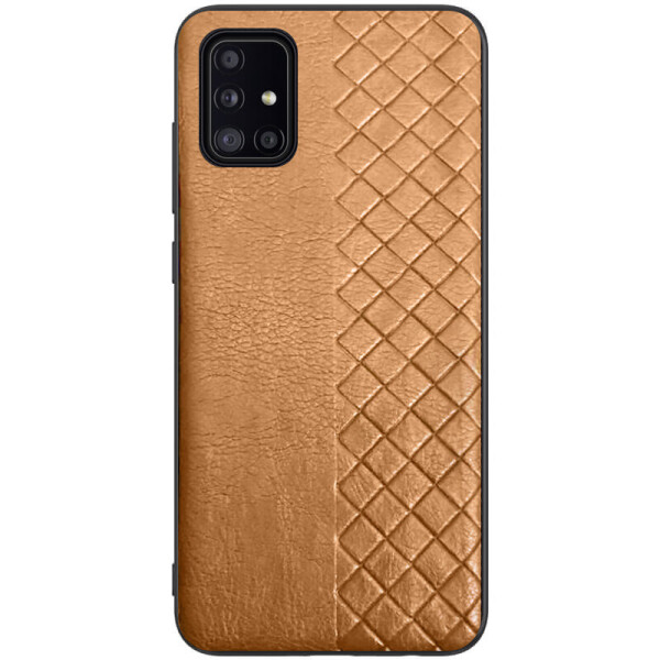 

Кожаная накладка WeaveSide (PU) для Samsung Galaxy A51 Коричневый