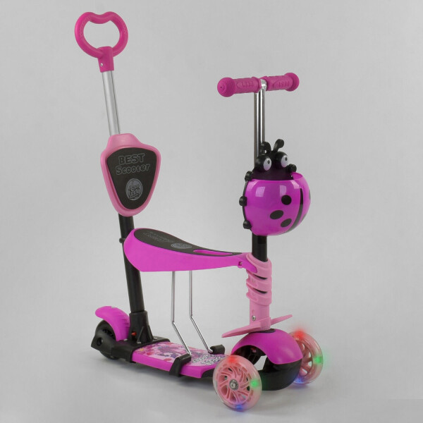 

Самокат-беговел 5в1 Best Scooter 35343 малиново-розовый РU колеса