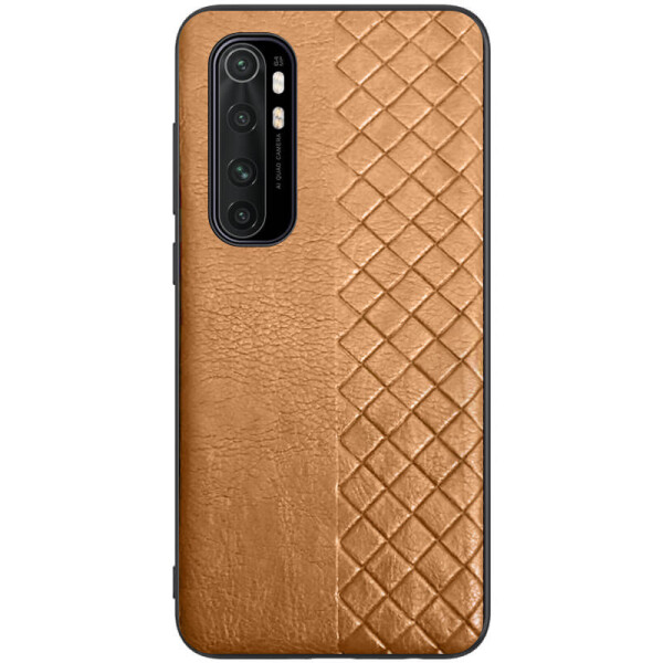 

Кожаная накладка WeaveSide (PU) для Xiaomi Mi Note 10 Lite Коричневый